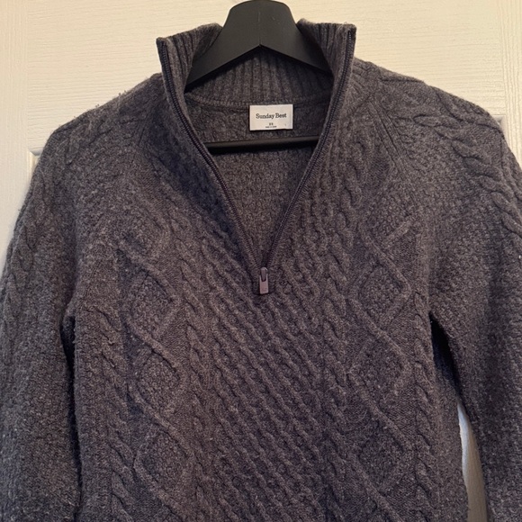 Aritzia Sweaters - Sunday Best Charcoal Cable Knit Pullover